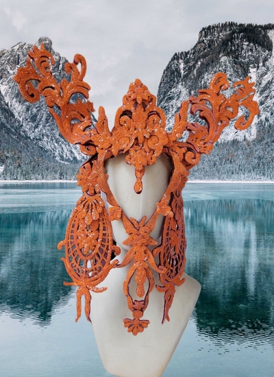 Orange Headpiece mask