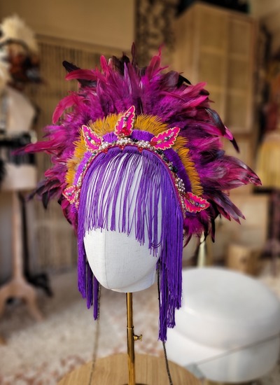 Warm purple headdress